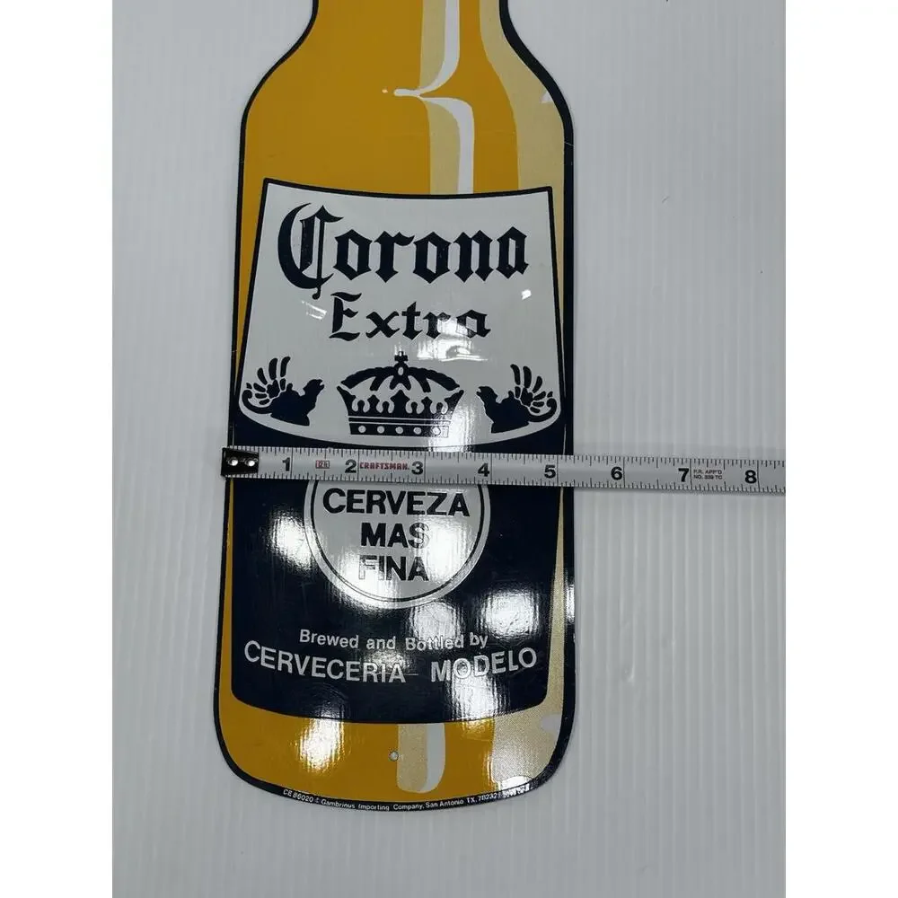 VTG 80's CORONA EXTRA TIN‎ BEER BOTTLE ADVERTISING SIGN 20